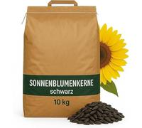 Semillas de girasol de 10 kg, alimento para aves silvestres durante todo el año, alimento para aves silvestres todo el año, rico en grasa y energía, alimento para todo tipo de aves, pienso para