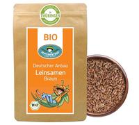 Semillas de lino marrón orgánicas 500 g - granos enteros - Semillas de lino marrón de cultivo alemán - PEPPERMINTMAN