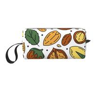Semillas de nueces Estilo Doodle, Bolsa de Maquillaje Bolsa de cosméticos Bolsa de artículos de tocador de Viaje portátil Bolsa de Maquillaje
