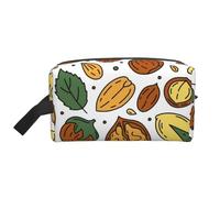 Semillas de nueces Estilo Doodle, Bolsa de Maquillaje Bolsa de cosméticos Bolsa de artículos de tocador de Viaje portátil Organizador de Bolsa de Maquillaje