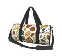 Semillas de nueces Estilo Doodle, Bolsa de Viaje de Gran Capacidad, Bolso Redondo, Bolsa de Viaje Deportiva, Bolsa de Mano, Bolsa de Fitness