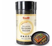 Semillas de sésamo negro, Alto contenido en calcio, hierro, magnesio y zinc, ideal para vegetarianos y veganos, Apto para sushi, ensaladas, sopas, tostadas y platos asiáticos, 1 bote de 100 g