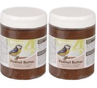 Semillas para Pájaros - Mantequilla de Cacahuete sin Sal 330g comedero pájaros Exterior (Paquete de 2)