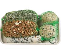 Semillas para Pájaros - Mix Bolas de sebo, Barra y Pipas 550g comedero pájaros Exterior