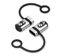 Seminer Adaptador de Carga USB C para Auriculares Shokz (Paquete de 2), Conector de Cargas Magnético para Cargador de Auriculares After Shokz para Shokz Aeropex, OpenRun/Pro/Mini, OpenComm-Plata