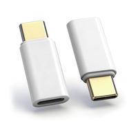 Seminer Adaptador Lightning Hembra a USB-C Macho (Pack de 2) 60 W, Compatible con Carga y Sincronización de Datos para iPhone 17/16 Pro MAX Plus, iPad Pro/Air, No Compatible con Audio/OTG, Blanco