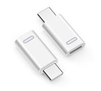 Seminer Adaptador USB C a Lightning (2 Pack), Adaptador USB-C PD 35W, Adaptador Lightning Hembra a USB Tipo C Compatible con iPhone Serie 15 iPad Pro Macbook Galaxy Note S9 S23 Ultra (Blanco)