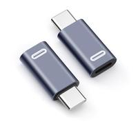 Seminer Adaptador USB C a Lightning (2 Pack), Adaptador USB-C PD 35W, Adaptador Lightning Hembra a USB Tipo C Compatible con iPhone Serie 15 iPad Pro Macbook Galaxy Note S9 S23 Ultra (Gris)