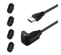 Seminer Cable Cargador USB para Reloj Garmin Fenix, Vivoactive 3/4/4S, Vivomove 3/3S - Con Enchufe Antipolvo
