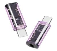 Seminer USB C a 3.5mm Audio Adaptador (2 Pack), USB Tipo C a Aux Auriculares Hembra Jack DAC-USB C Adaptador de Auriculares para iPhone Serie 15, iPad Pro, Galaxy