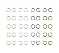 SEMINI 20 hebillas de metal para juntas tóricas, sólidas y redondas soldadas para manualidades, cinturones de cincha, bolsos, Mezcla de colores, 3/8"(12mm)