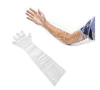 SEMINISMAR Guantes de inseminación desechables,guantes impermeables transparentes desechables,brazo largo,transparente,para inseminación artificial,exámenes veterinarios,Transparencia,8 piezas