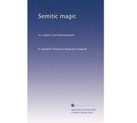Semitic magic: Its origins and development.