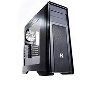 Semitorre ATX Negra con Ventana, diseño Moderno, ventilación eficiente; Ideal para Gaming y Montaje de PC Personalizado.