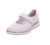 Semler Lena-H, Zapatos Planos Mary Jane Mujer, Blanco y Plateado, 40 2/3 EU