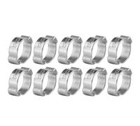 Semme 10 Abrazaderas de Manguera Galvanizadas de Hierro Chapado en Zinc, Clips de Manguera, Bandas de con 2 Orejas para Tubos de Gasolina y, Aplicaciones Automotrices (13-15 mm)