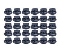 Semme 30 Uds. Cerraduras de Cordón de Metal Rojo Rosa, Tapón de Resorte de Doble Orificio, Palancas para Cordones, Cordones, Mochilas, Sombreros, Tiendas de Campaña, Deslizadores de Cierre de (azul