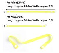 Semme 4 Pcs Cubierta de la Cara Soporte de Correa para el Cuello Botón de Rapor de Cordón Antihoras de Hemoras Floja Material Flexible Material sin Alergia de Hierro con 4 Opciones de (YELLOW)