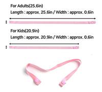 Semme 4 Pcs Cubierta de la Cara Soporte de Correa para el Cuello Botón de Rapor de Cordón Antihoras de Hemoras Floja Material Flexible Material sin Alergia de Hierro con 4 Opciones de (PINK)