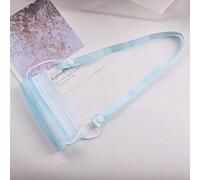 Semme 4 Pcs Cubierta de la Cara Soporte de Correa para el Cuello Botón de Rapor de Cordón Antihoras de Hemoras Floja Material Flexible Material sin Alergia de Hierro con 4 Opciones de (BLUE)