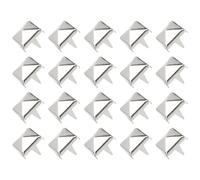 Semme 400 Juegos de Remaches de Punta para Artesanía de Cuero, Tachuelas de Latón de 4MM y 7MM para Bolsos, Zapatos, Cinturones, Accesorios Artesanales Elegantes (SILVER #15)