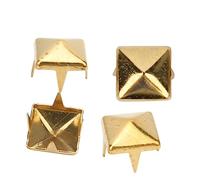 Semme 400 Juegos de Remaches de Punta para Artesanía de Cuero, Tachuelas de Latón de 4MM y 7MM para Bolsos, Zapatos, Cinturones, Accesorios Artesanales Elegantes (GOLD #11)