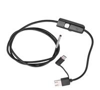 Semme AN100 3. Cámara de Inspección HD Boroscopio Flexible de 3,9 Mm con 6 Luces LED Teléfono Móvil Compatible para Uso Automotriz e Industrial Resolución 1280x720 (Cordón suave,5 m)