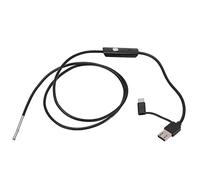 Semme AN100 3. Cámara de Inspección HD Boroscopio Flexible de 3,9 Mm con 6 Luces LED Teléfono Móvil Compatible para Uso Automotriz e Industrial Resolución 1280x720 (Cordón suave 10m)