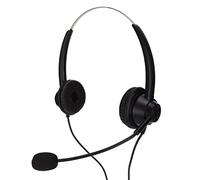 Semme Auriculares Telefónicos con Enchufe de 2,5 Mm con Micrófono con Reducción de Ruido, Cómodos y con Cable para Oficinas y Centros de Llamadas