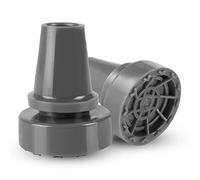 Semme Bastón de pie antideslizante giratorio de 360° bastón de goma para muletas, accesorio de punta inferior gris