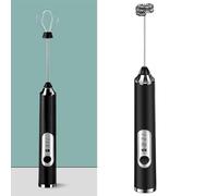 Semme Batidor de Huevos Eléctrico Inalámbrico, Batidor de Leche Portátil para Hornear, Mezclar café y Crema Fácilmente, Ligero y Portátil (BLACK)