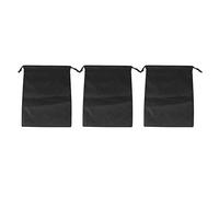 Semme Bolsa con Cordón para Zapatos, Bolsas con Cordón de Nailon de Gran Capacidad, Paquete de 3 Bolsas de Almacenamiento para Zapatos, Ropa, Viaje de 27x34cm (Black)