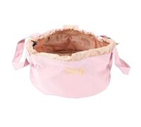 Semme Bolsa de Maquillaje Redonda, Bolsa de Aseo de Viaje de Gran Capacidad con Cordones Dobles y Forro Suave, para Visitas Al Gimnasio, Escapadas de Fin de Semana, Organizador de