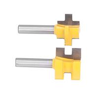 Semme Broca Enrutadora de Espiga de Dientes Cuadrados/fresa Profesional para Carpintería de 8 Pulgadas de Diámetro con Revestimiento de PTFE para Cortes y Juntas de Lengüeta