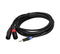 Semme Cable Adaptador Convertidor de Conector Macho Estéreo de 3,5mm a 2 XLR Macho para Instrumentos y Equipos Musicales (#3)
