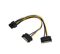 Semme Cable Adaptador de Fuente de Alimentación PCI E Macho de 15 Pines a Hembra de 8 Pines Cable de Alimentación PCI E de 0,2 M para Aumentar la Corriente de la Tarjeta de Video Construcción de (#1)