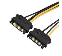 Semme Cable Adaptador de Fuente de Alimentación PCI E Macho de 15 Pines a Hembra de 8 Pines Cable de Alimentación PCI E de 0,2 M para Aumentar la Corriente de la Tarjeta de Video Construcción de (#2)