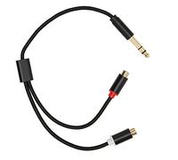 Semme Cable Adaptador Divisor Chapado en Oro Silencioso de 6,35 Mm a Doble Macho a Hembra de 13,8 Pulgadas