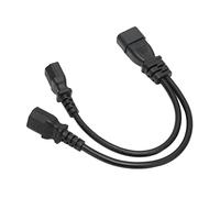 Semme Cable Bifurcador de Potencia IEC320 C14 a C15, Diseño de Entrada y 2 Salidas para Lámpara de Escritorio, Impresora, Cable Bifurcador de Potencia Seguro 10A
