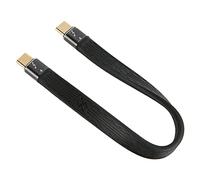Semme Cable de Datos Tipo C de 40 Gbps Cable de Carga de Alta Velocidad a Rápida con Salida de Vídeo de 8 K Diseño Flexible Soporte PD de 100 W y Plug Play Material FPC 22 Cm de Longitud