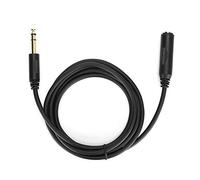 Semme Cable de Extensión Estéreo Macho a Hembra de Cobre de 6,35mm para Tarjeta y Equipo de Sonido de Guitarra Eléctrica (1,8 metros)