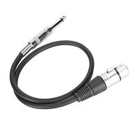 Semme Cable de Interconexión XLR Hembra a Balanceado de 6,35 Mm de para Micrófono y Mezclador (XLR hembra 3 metros) (1 m/3, pies)
