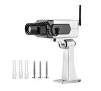 Semme Cámara de Seguridad Falsa Cámara de Vigilancia Simulada con Rotación Automática Detección de Movimiento para Interiores y Exteriores Protección Sólida Inalámbrica Fácil