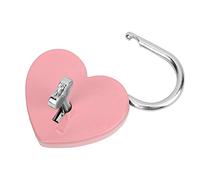 Semme Candado Brillante con Llave Candado de Corazón Colorido de Aleación de Zinc de 45x59 Mm para el Día de San Valentín Exquisito de Corazón de Metal con Llave Múltiples Colores Disponibles (3)