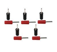 Semme Conector de Clavija Tipo Banana de 2 Mm, Conector Macho Recto de Latón Chapado para Panel de Resorte Interior, Desgaste de Corriente de 10 A, Paquete de 5 (rojo negro)