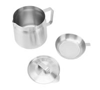 Semme Contenedor de Grasa de Tocino de Acero Inoxidable con Tapa y | Olla de Almacenamiento de Aceite para Cocina de Granja (1.5L)