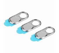 Semme Cubierta de Cámara para Cámara Web de Teléfono Móvil Portátil, 3 uds., Lente de Metal S1 para, Cubierta Plateada para Web, Pegatina para de Teléfono Inteligente/Tableta (Silver)