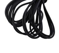 Semme Cuerda Elástica de 4 Mm X 10 M 4 Mm+moño Blanco 10 M Cuerda Elástica Blanca de para Hacer Joyas Artesanales Cordón de Choque Fuerte para Aplicaciones de Estiramiento de Amarre (Black)