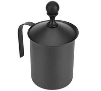 Semme Espumador de Leche Manual Japonés de Acero Inoxidable Diseño Ergonómico Espumador de café de Doble Capa para Espumar Crema de Leche y Alternativas No Lácteas (400CC)