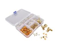 Semme Juego de Chinchetas Doradas, 465 Piezas, Chinchetas Decorativas Multiusos para Tablero de Corcho, Escuela, 20 Libras de Capacidad, Acero Inoxidable, Plástico, Viene con Caja de Almacenamiento